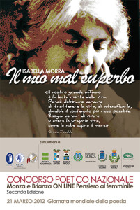 Concorso Poetico Nazionale Isabella Morra 2012, locandina