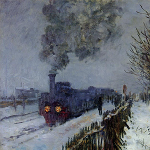 Claude Monet, treno nella neve